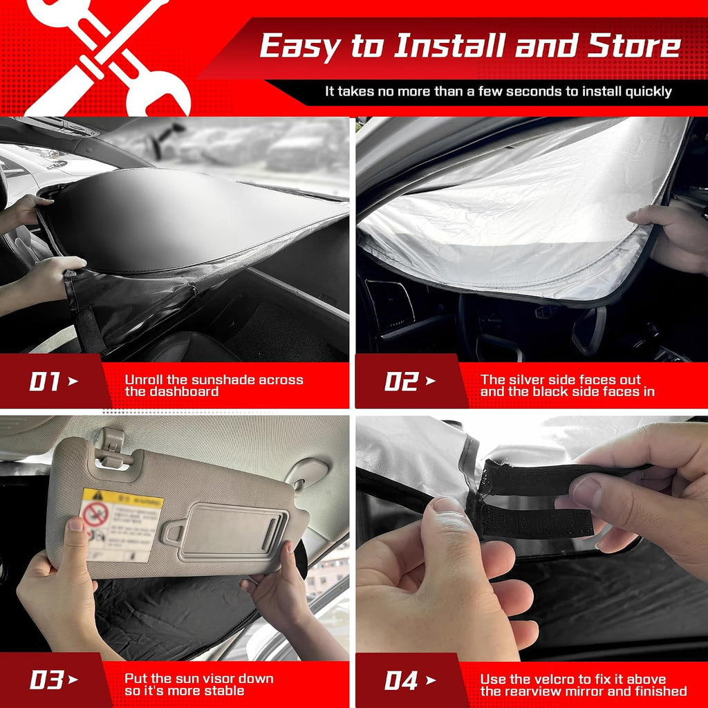ARISMOTOR Windshield Sun Shade for Honda HRV HR-V 2023-2026 2027 | Custom Fit, Foldable Front Window Sunshade Sun Visor Protector, Block UV Rays, Keep Car Cooler