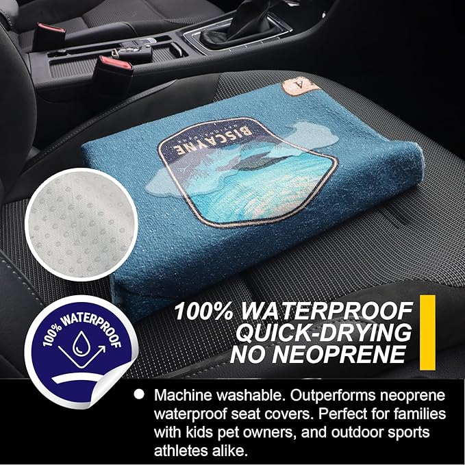 Back Seat Cover for Car Trucks Van SUV, Waterproof Rear Bench Towel Seat Covers - Image 3