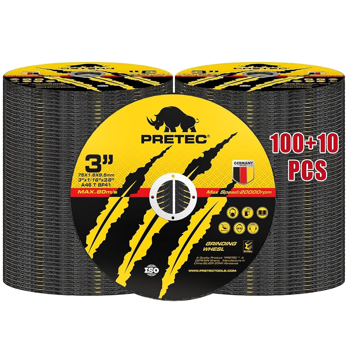 cut off wheels 3 inch, 110 pack with, main product view