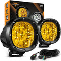 auxbeam p4 series 4-inch amber led offroad lights, main product view
