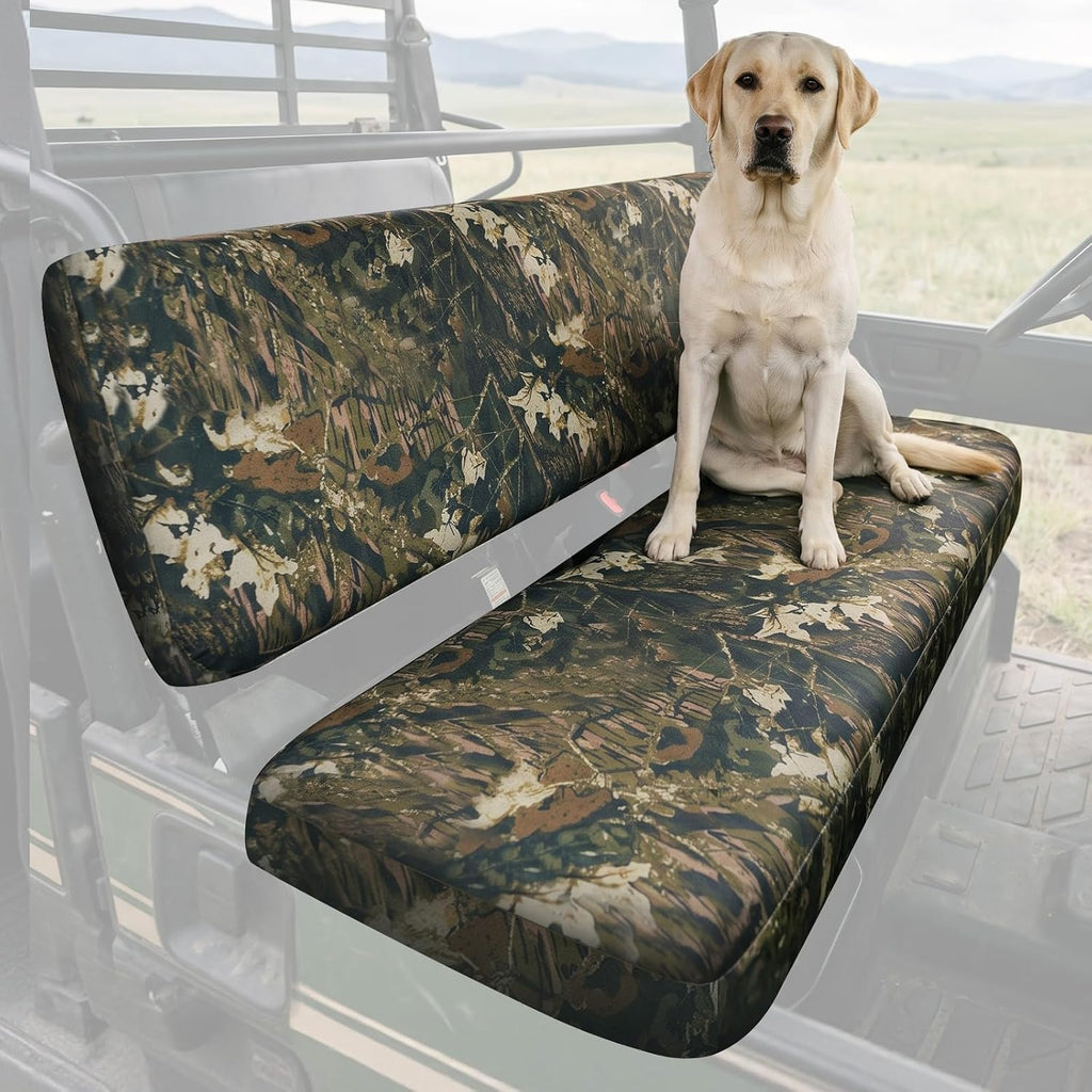 ZIDIYORUO Mule PRO Seat Covers Compatible with Kawasaki Mule PRO-FXT DXT FX DX 2015-2023 |Waterproof Coating UTV Bench Seat Covers | Sold in One Set, OEM Fit (KAF080-039) (Camo)