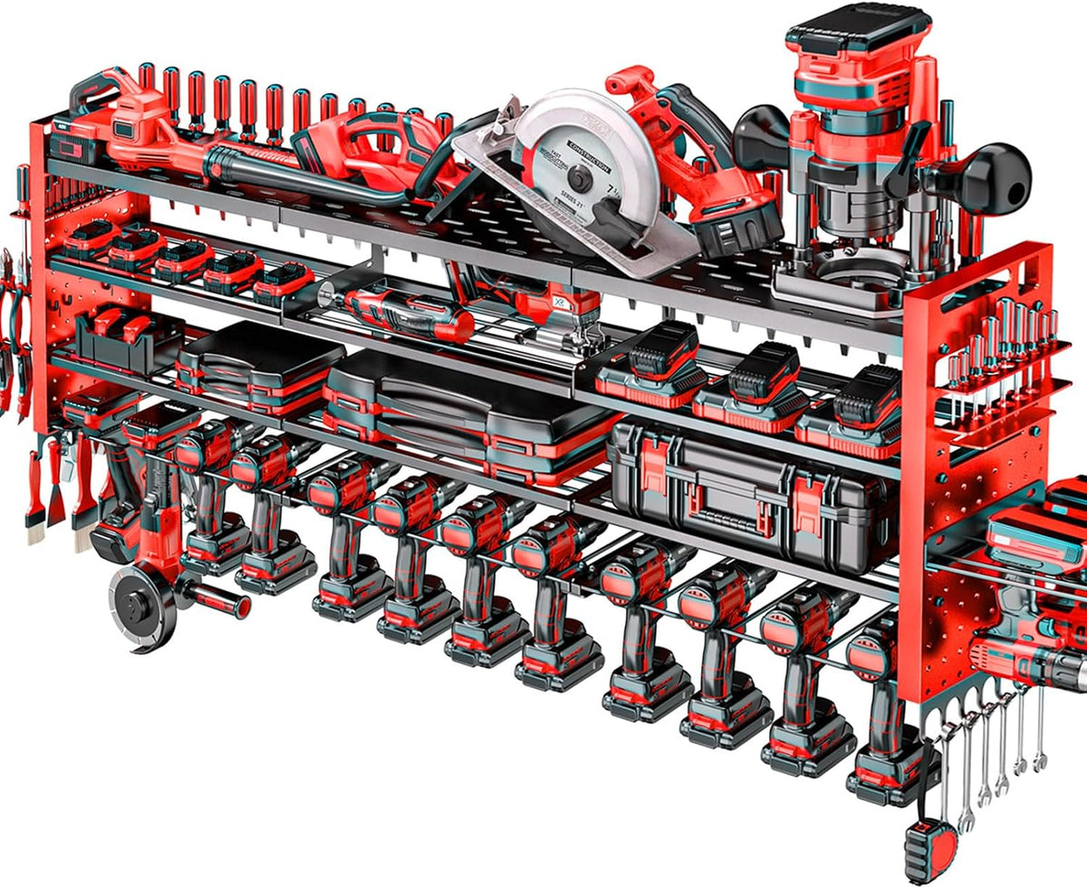 49.8" power tool organizer wall mount,holds 14 cordless, main product view