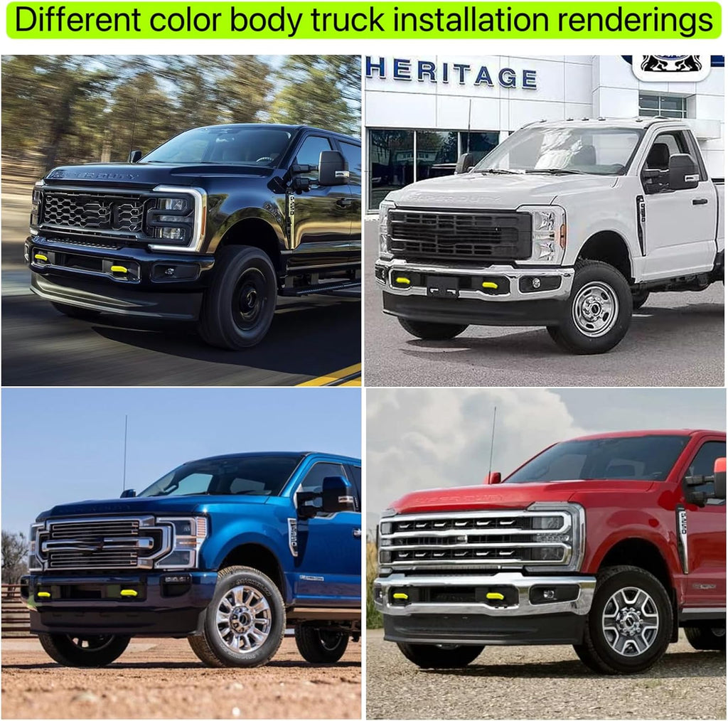 Front Tow Hook Cover for 2017-2026 Ford Super Duty F-250 F-350 F-450,Tow Hitch Covers, Ford Truck Accessories, Pickup Truck Accessories, F250 Must Haves, Silicone, Yellow (2 Pack)