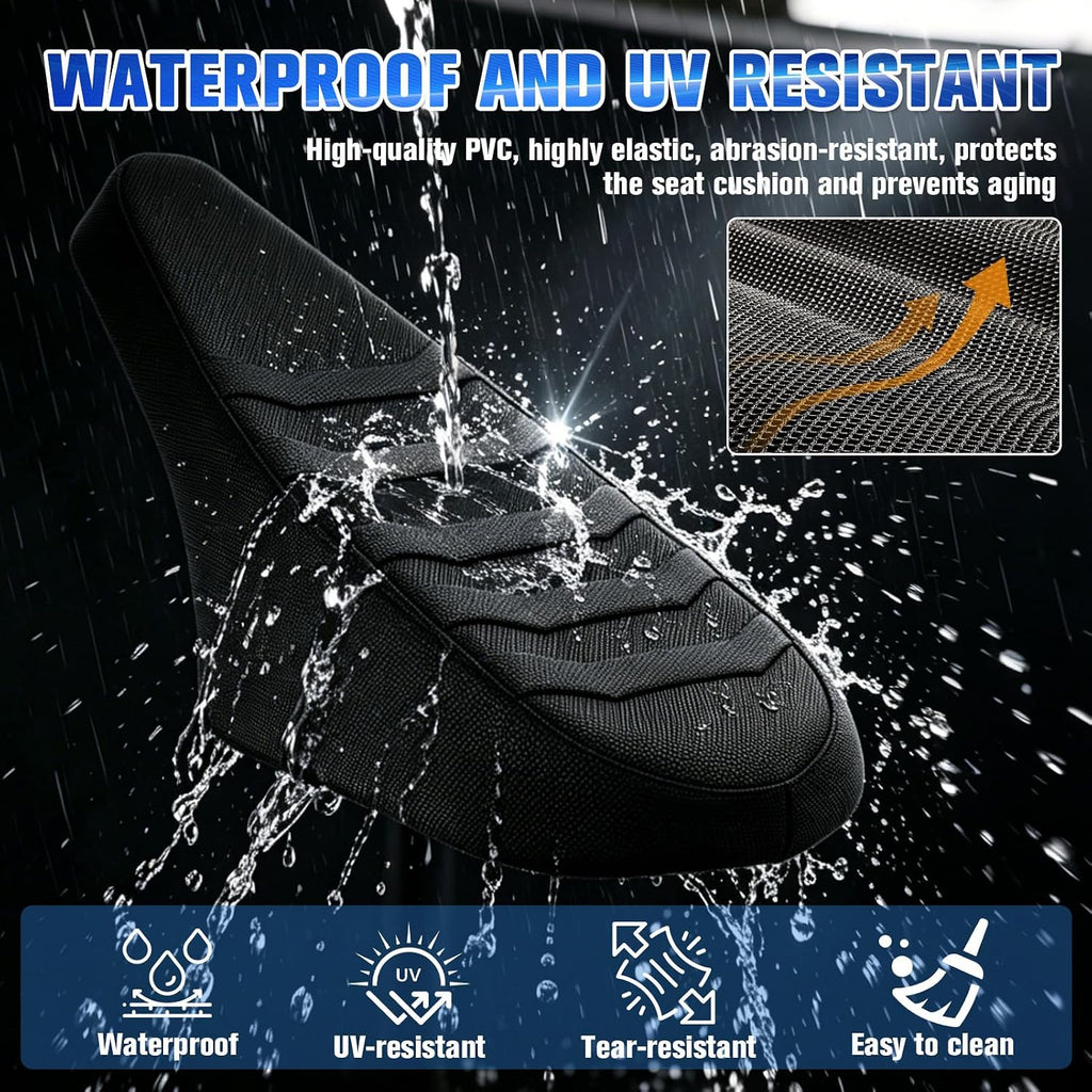 Non-Slip Ebike Seat Cover for Ristar Q20/Q20 Pro, TST R002 R002S, YVY K20, DTTZH F6/F6S/F6PRO EBike, Waterproof Soft PVC Seat Cover for E-Bike Electric Bike Accessories (Black)