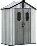 Domi 5x3 FT Outdoor Resin Storage Shed, All-Weather Double-Wall Storage Building by domioutdoorliving