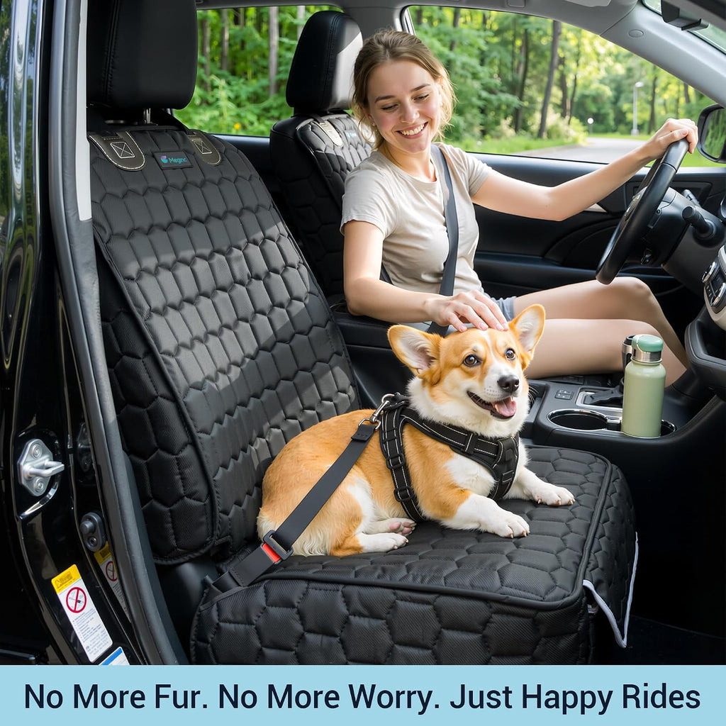 meginc 2-pack front seat covers for dogs, waterproof, package contents