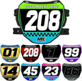 MxNumbers Custom ODI Downhill Plate Decal, Personalized Name Number and Colors, Race Graphics for Mountain and Electric Bikes