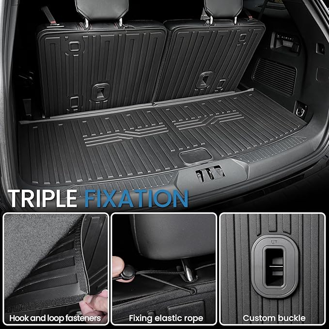 Cargo Mat with Backrest Mats for 2020-2024 2025 Ford Explorer Car Mat - Image 3