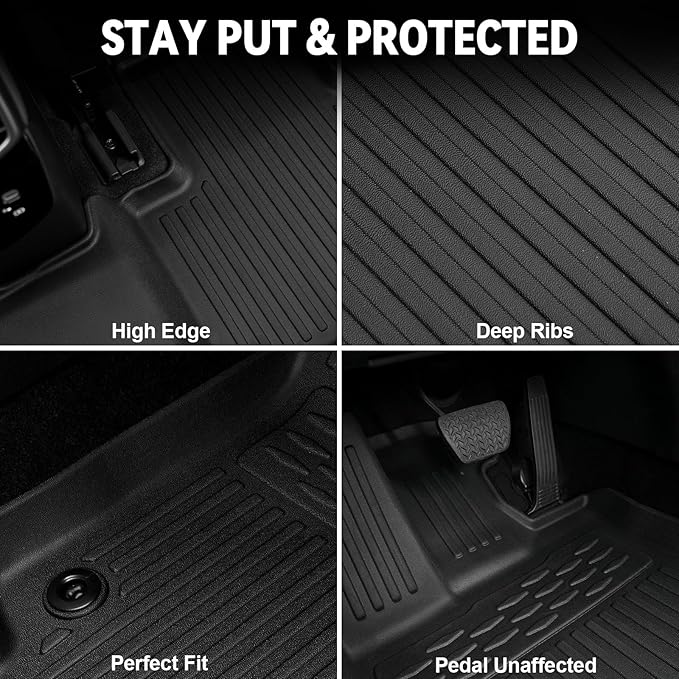 Floor Mats Set for 2023-2025 Lexus RX350/RX350H/RX500h Accessories, All Weather - Image 6