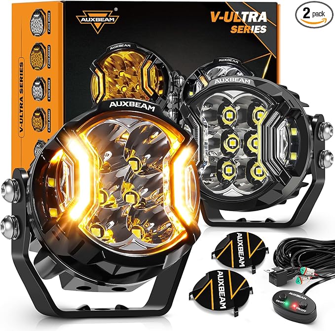 Auxbeam V-Ultra Series 3" 108W Side Shooter LED Pods by Auxbeam