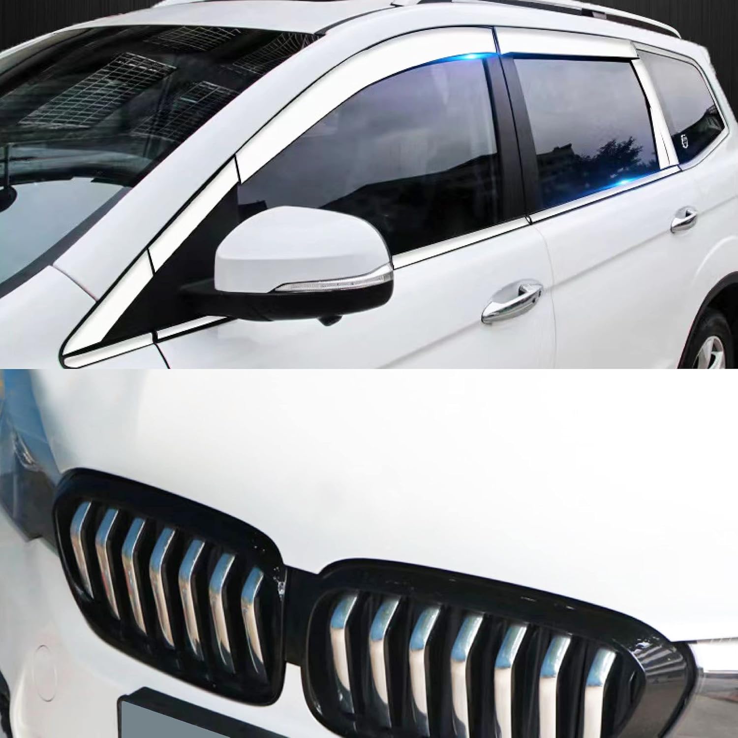 16Ft Chrome Silver Extra Thick Auto Molding Trim Universal Bumper Window Door Body Side Decorative Strip Scratch-Proof (Width: 5/16inch [8mm])