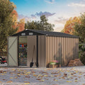 Patiowell 8x10 FT Outdoor Storage Shed, Large Garden Tool Metal Shed by Patiowell