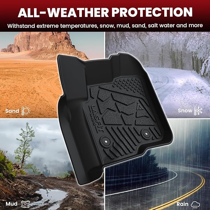 LASFIT Floor Mats for Ford F250 F350 2012-2016 Super Duty Crew Cab Without - Image 7