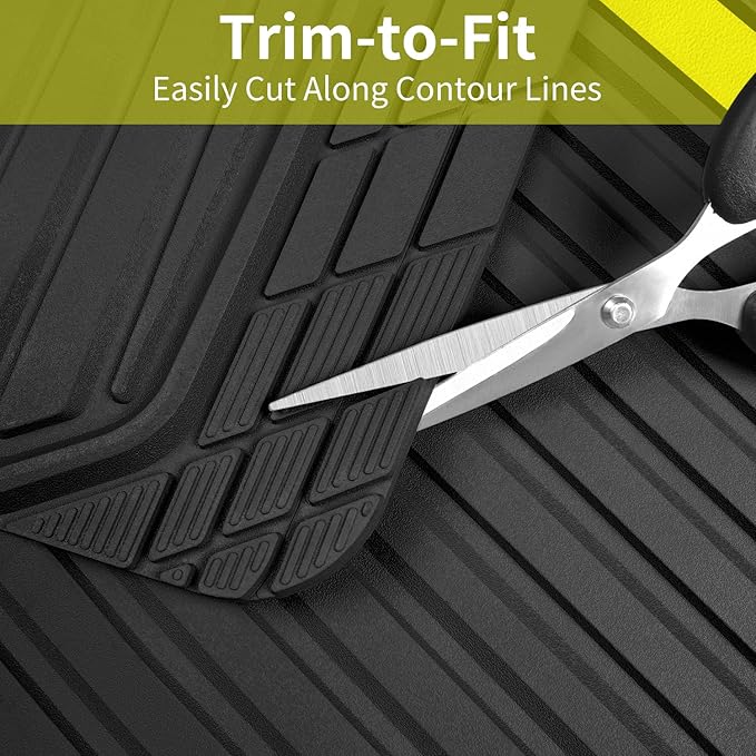 CAR PASS Yellow Car Mats Metallic, Aluminum Film All Weather Rubber Lemon - Image 7