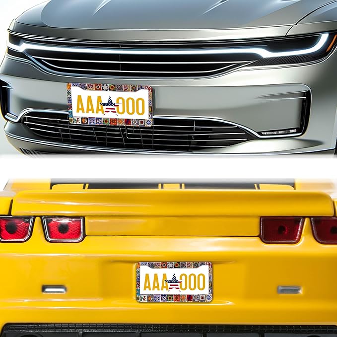 License Plate Protector for Women Multicolor License Plate Frames for Men - Image 8