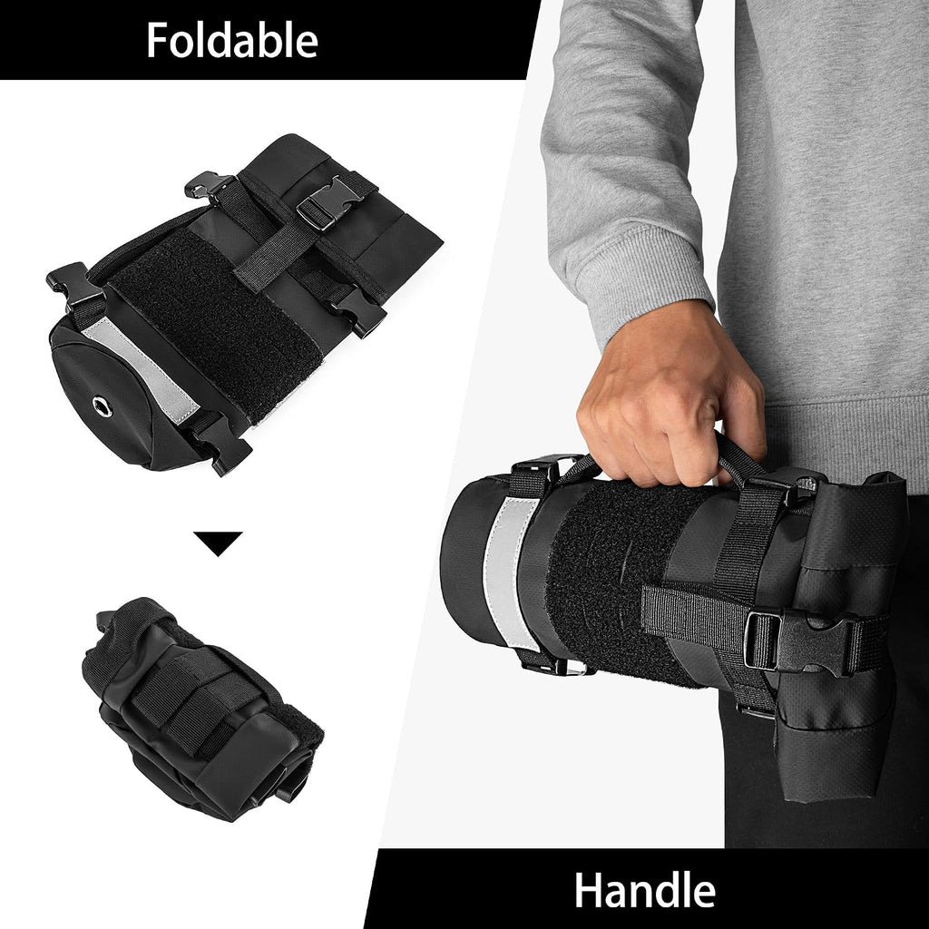 Rexmica Fuel Bottle Holder for 30 oz Fuel Bottle, Fuel Bottle Pouch Bag Fit for Mounting on Motorcycle or on MOLLE Bag Backpack, Black (Patented Design), RM01001