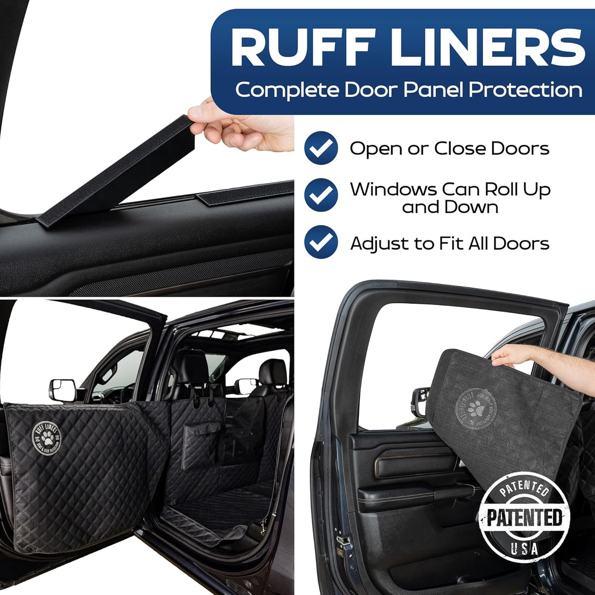 ruff liners xl dog hammock for truck, fold-up shown in use