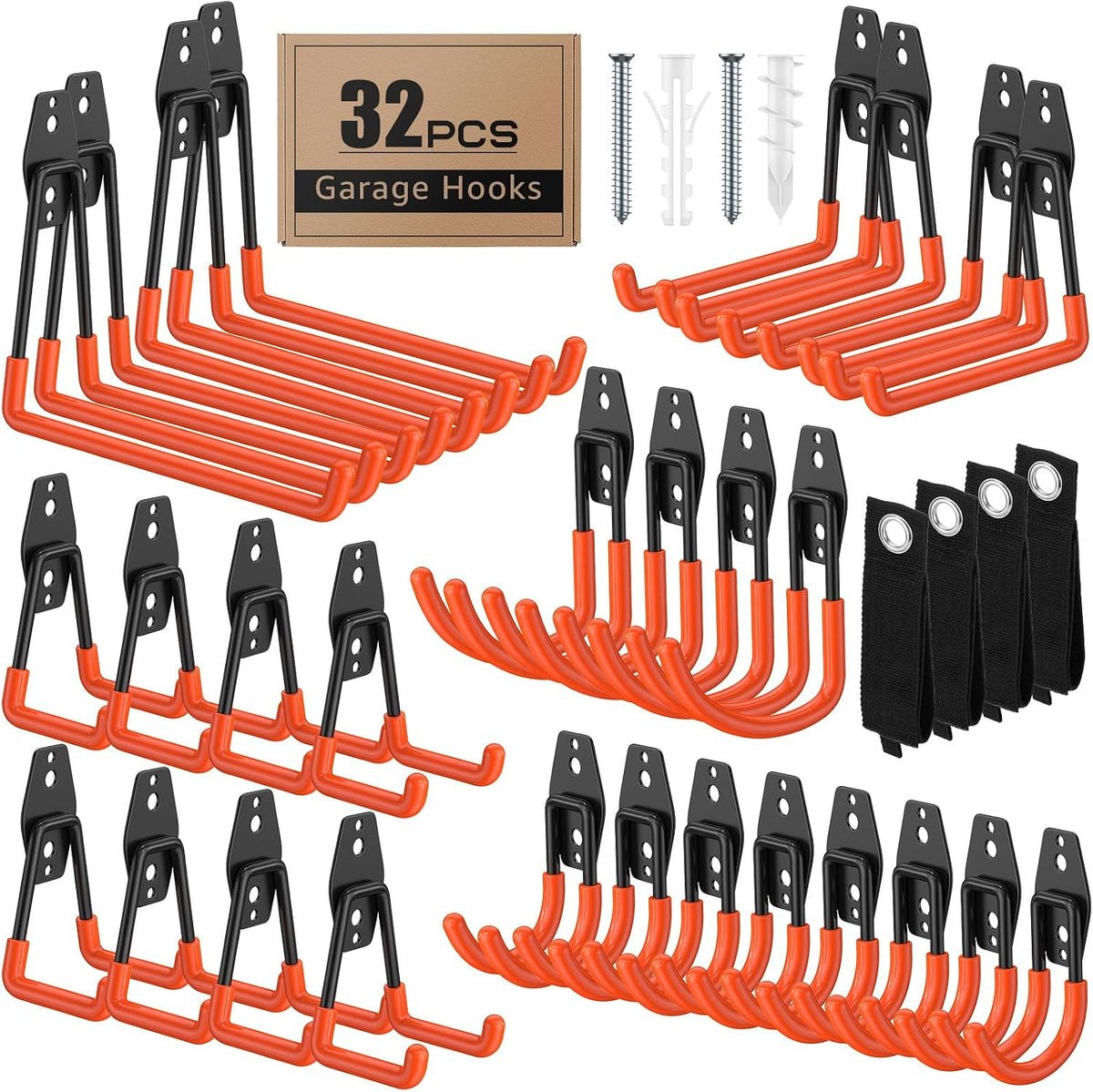 heavy duty wall mount garage hooks, main product view