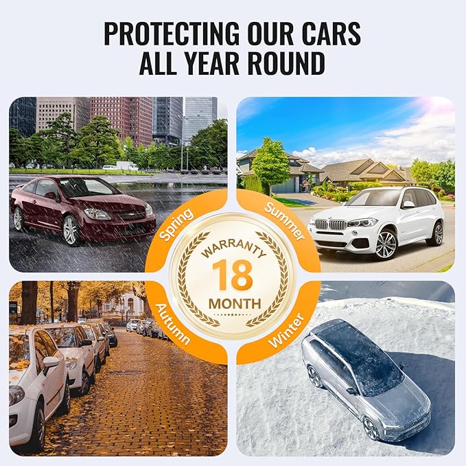 30 Layers Car Cover for Automobiles All Weather Waterproof, Outdoor Snowproof - Image 7