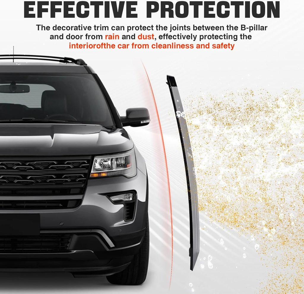 Front Door Keyless Entry Keypad B Pillar Trim Molding Panel Applique Driver Side Replacement Fit for Ford Explorer 2011-2019 Replaces DB5Z-7820555-AC DB5Z-7820555-AB DB5Z7820555AC