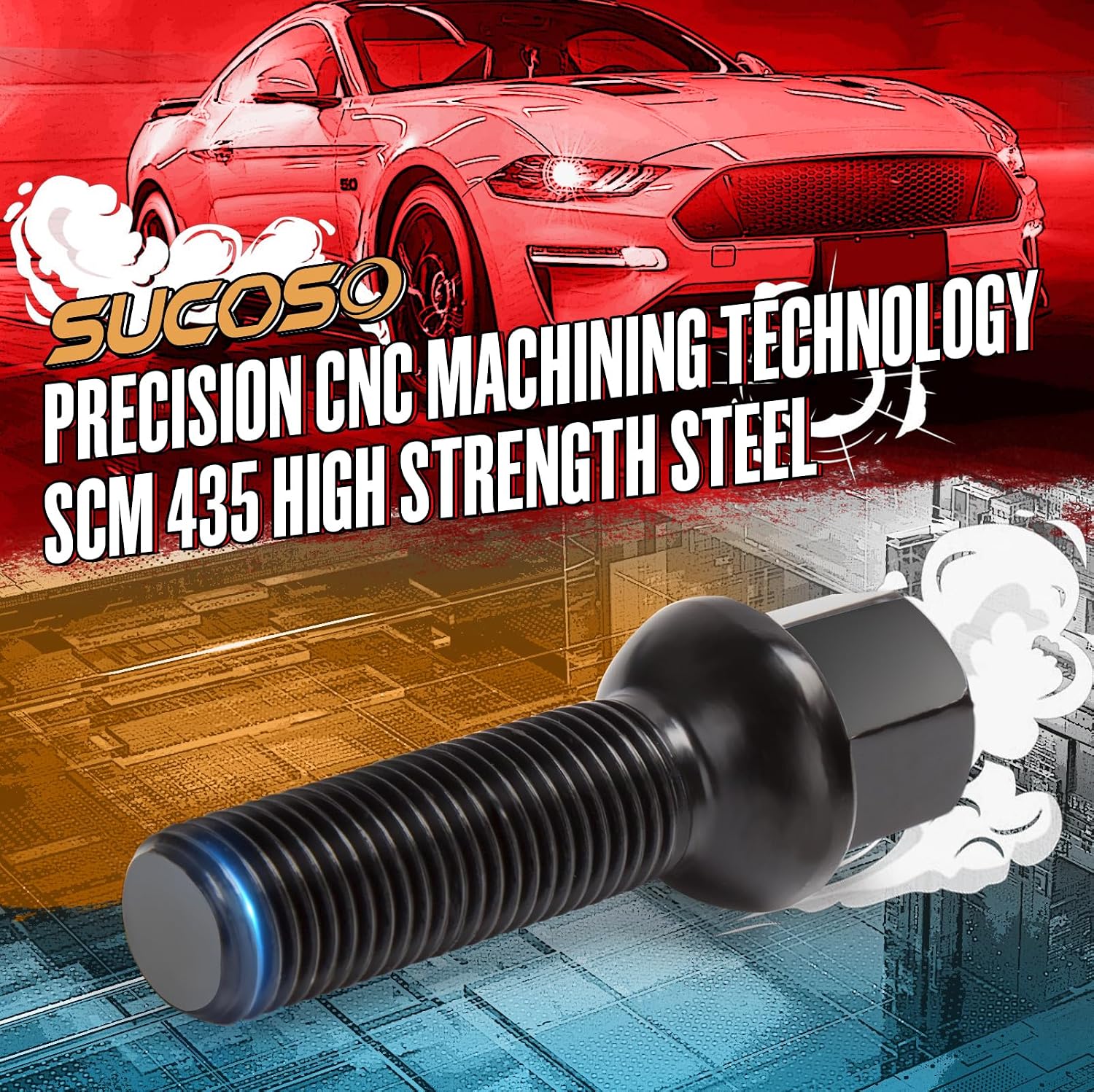 M14x1.5 Lug Bolts for Audi A4 S4 A5 Wheel Spacers, 20Pcs Extended Ball Seat Lug Bolts with 40mm Shank for Audi A6 A3 S6 S3, Aftermarket Black Lug Bolts for Volkswagen Jetta Tiguan Passat