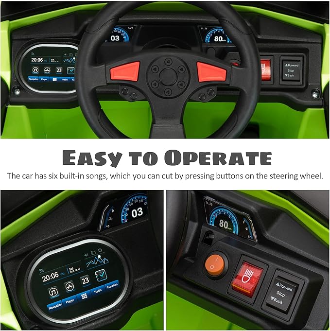 TOBBI 12V Kids Ride on Car, Electric Off-Road UTV Truck - Image 3