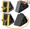4 Pack Heavy Duty Wheel Chocks by Profasion