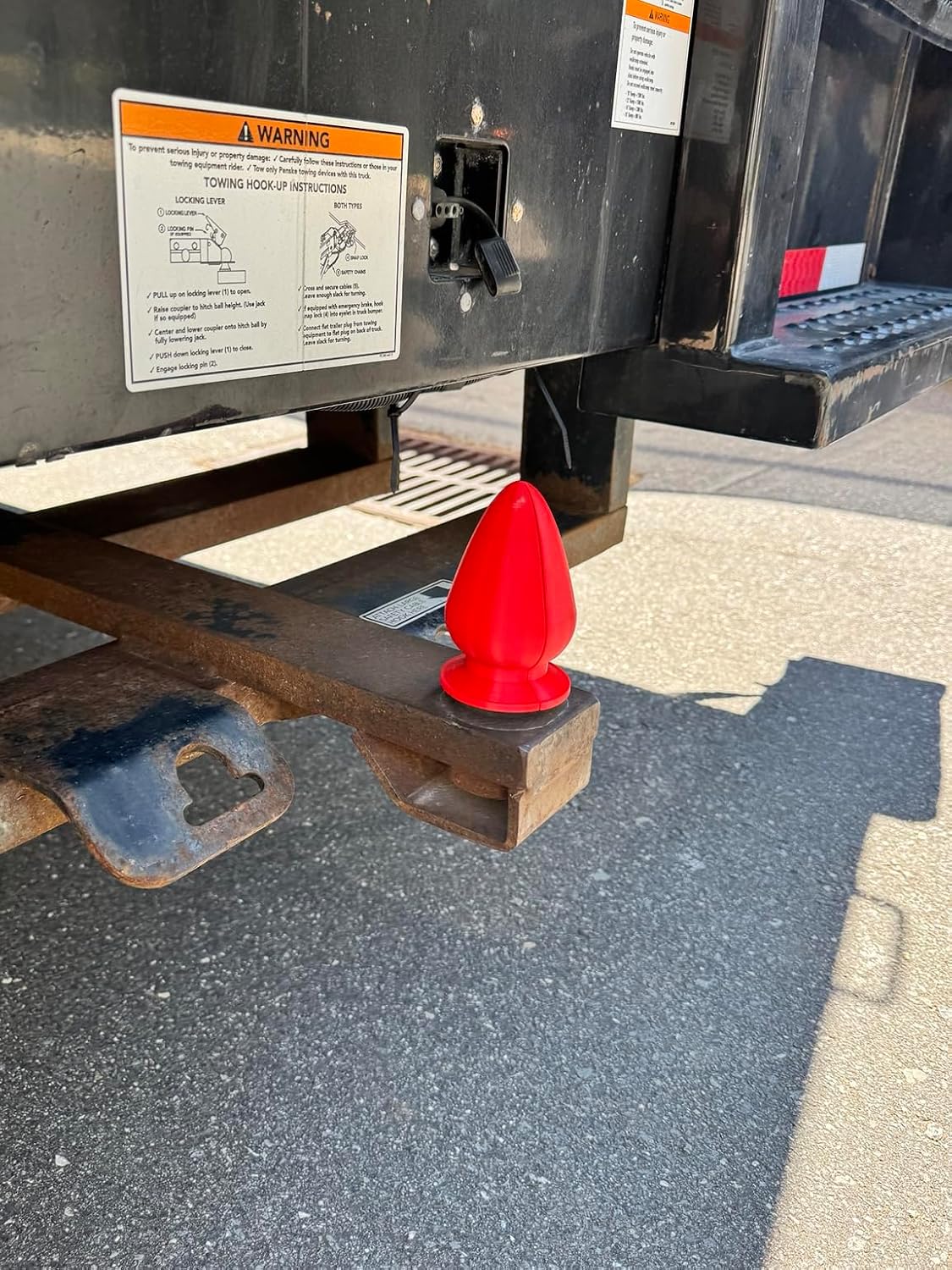 Butt Plug Trailer Hitch Ball Magnetic Cover - for 60mm Ball - Funny- Gag Gift for Truck - 3D Printed (Black)