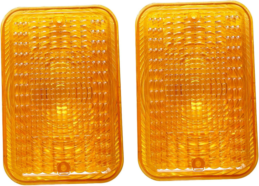BLUESUNSOLAR 2X Amber Lens LVU18745 Tail Light Lens Replacement for John Deere Tractor 1023E 1025R 1026R 2025R 2027R 2032R 2038R 2305 2320 2520 2720 (2PCS-LVU18745)
