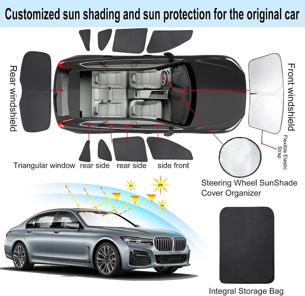 tinglu window shades for bmw x1 f48 2016, close-up detail