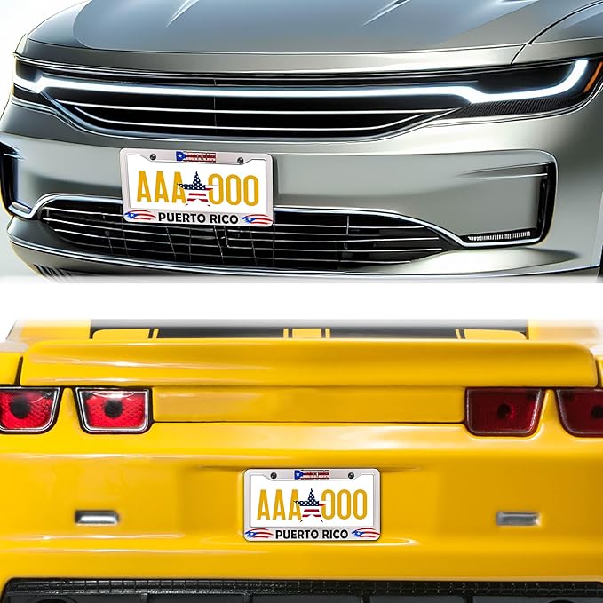 License Plate Holder for Women Multicolor License Plate Frames for Men Boricua - Image 8