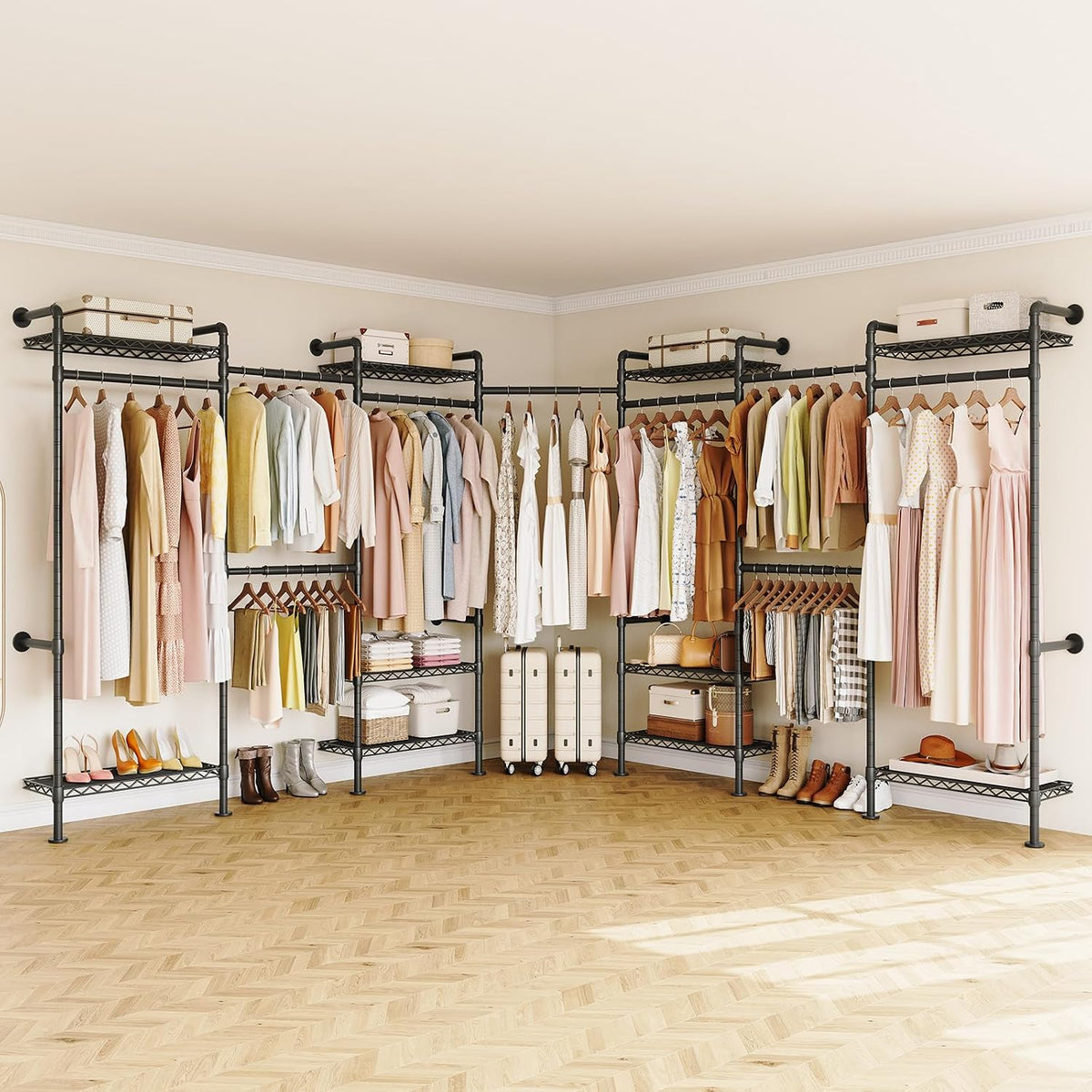 onbrill l7 wall mounted industrial pipe clothing rack, main product view