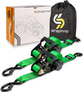 Strapinno Retractable Ratchet Tie-Down Straps, 000 lbs Breaking Strength- 2 in