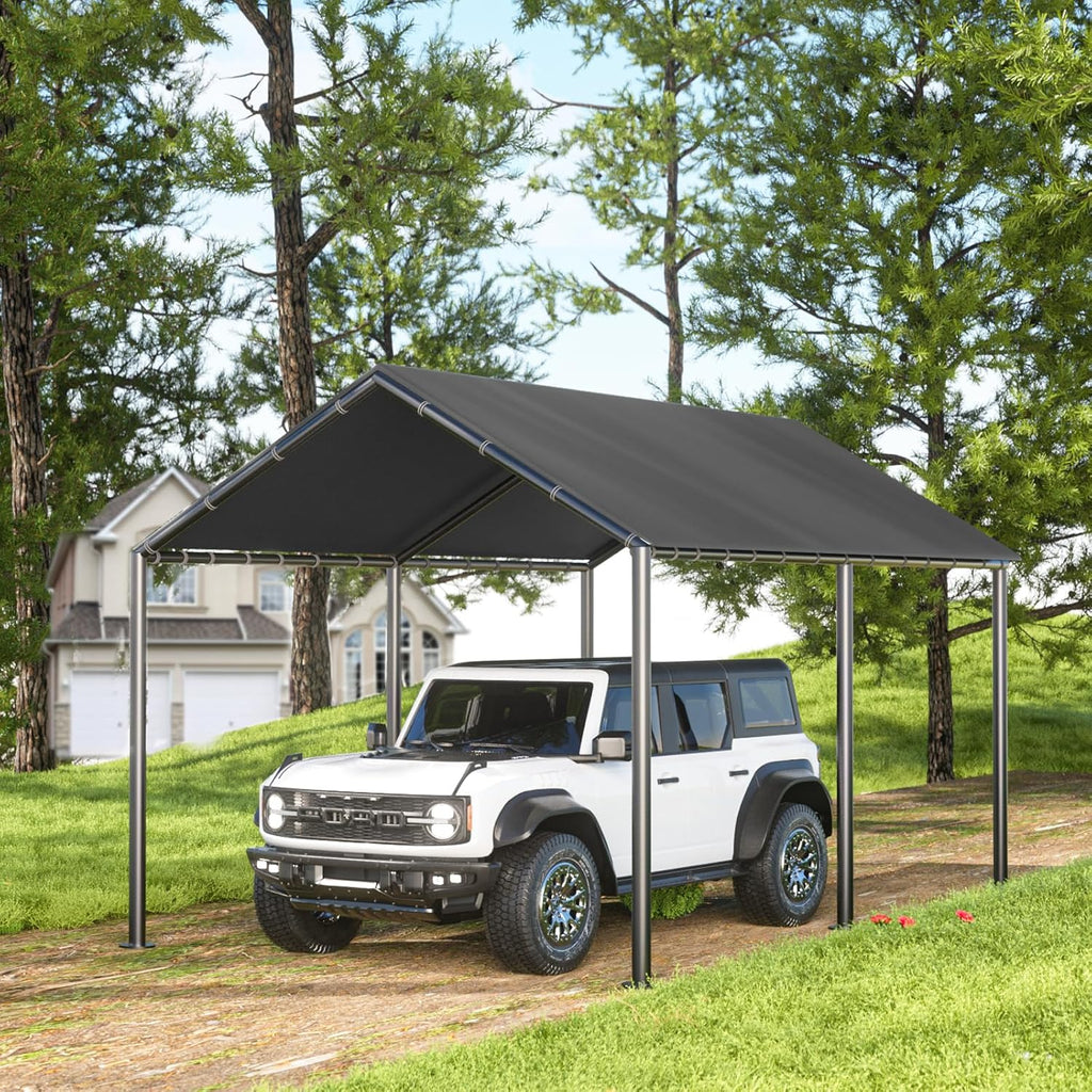 Grezone 10 x 20ft Heavy Duty Carport, Portable Car Tent Garage, All Season UV