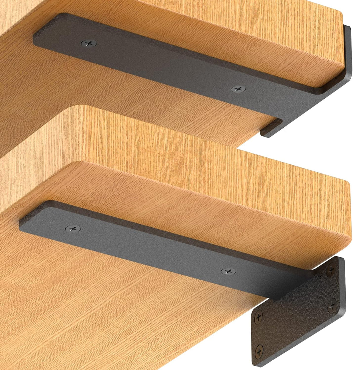 starunder 6 inch floating shelf brackets,8 pack l‑shape, main product view