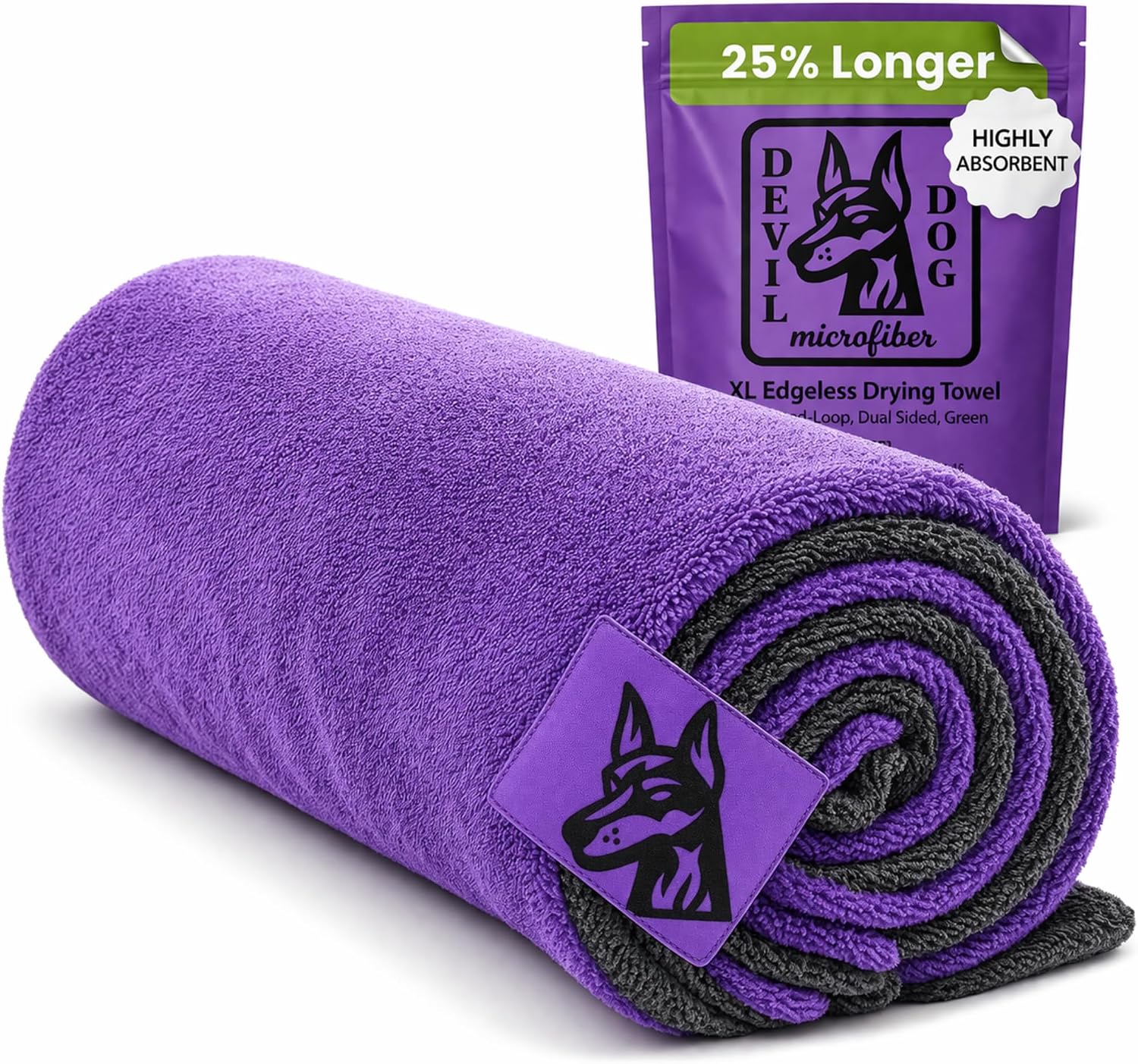 XL Car Drying Towel for Trucks – 1200 GSM Twisted Loop Microfiber, 24" x 45" Edgeless, Scratch-Free