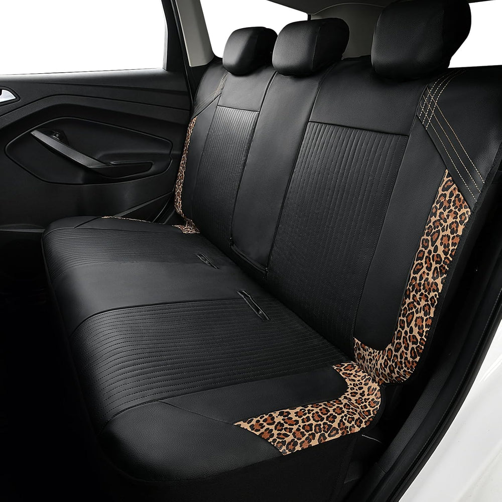 Flying Banner Synthetic Leather car seat Covers Full Set Front and Rear Bench...