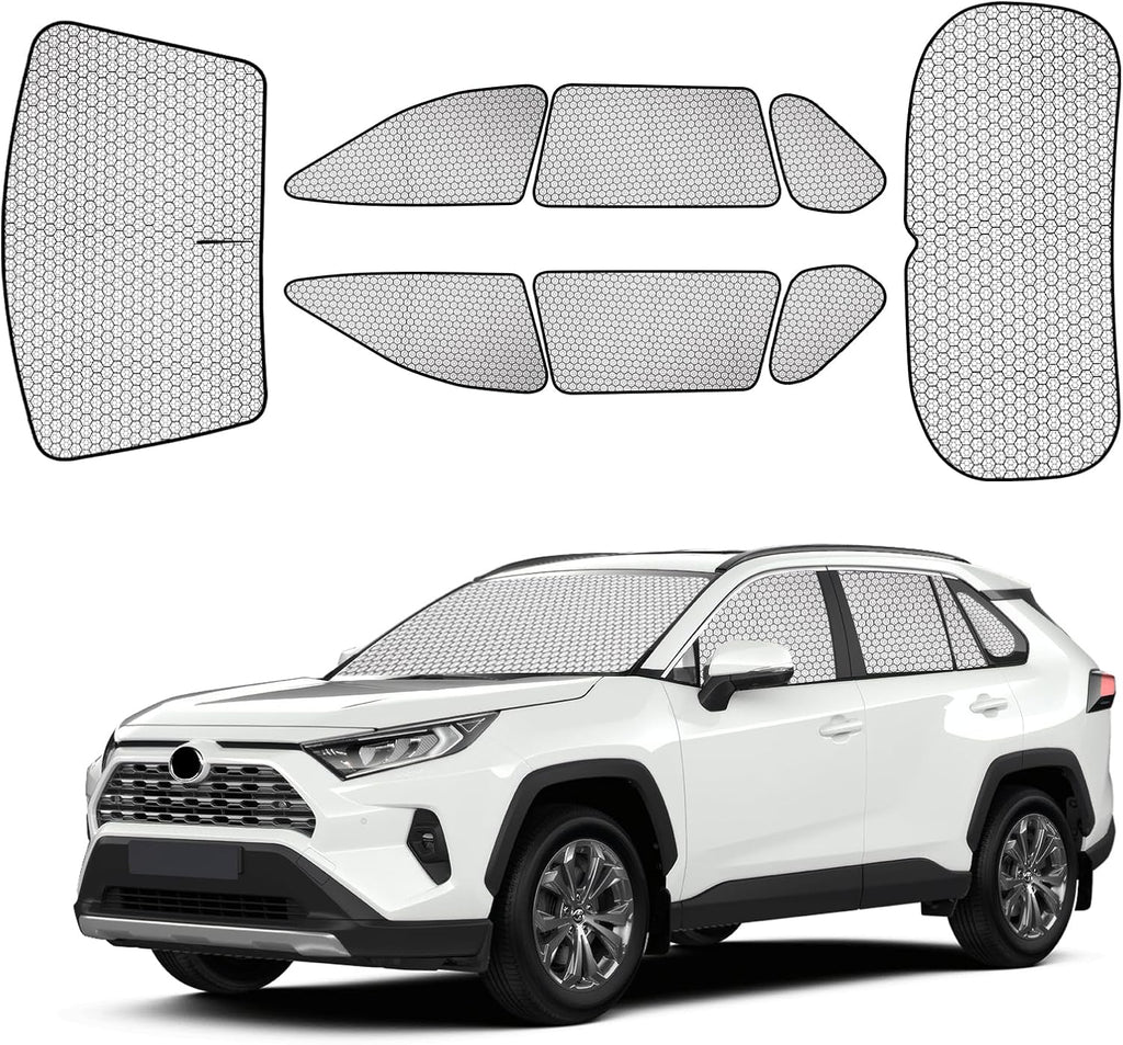 Forester Window Covers 2019-2024, 8PCS Full Coverage Set | Custom Fit, 99% Light Blocking, Graphene Heat Reflection, Foldable Storage, Ideal for Camping