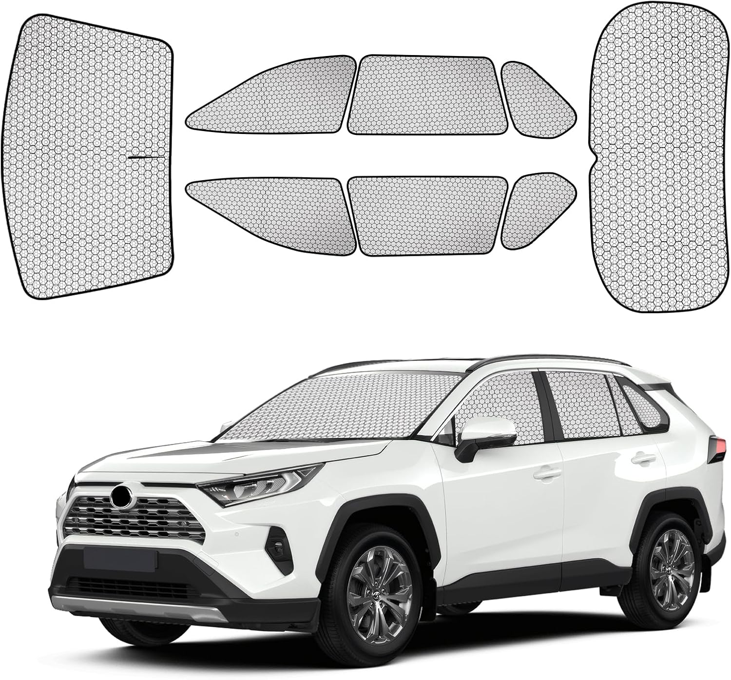 Forester Window Covers 2019-2024, 8PCS Full Coverage Set | Custom Fit, 99% Light Blocking, Graphene Heat Reflection, Foldable Storage, Ideal for Camping