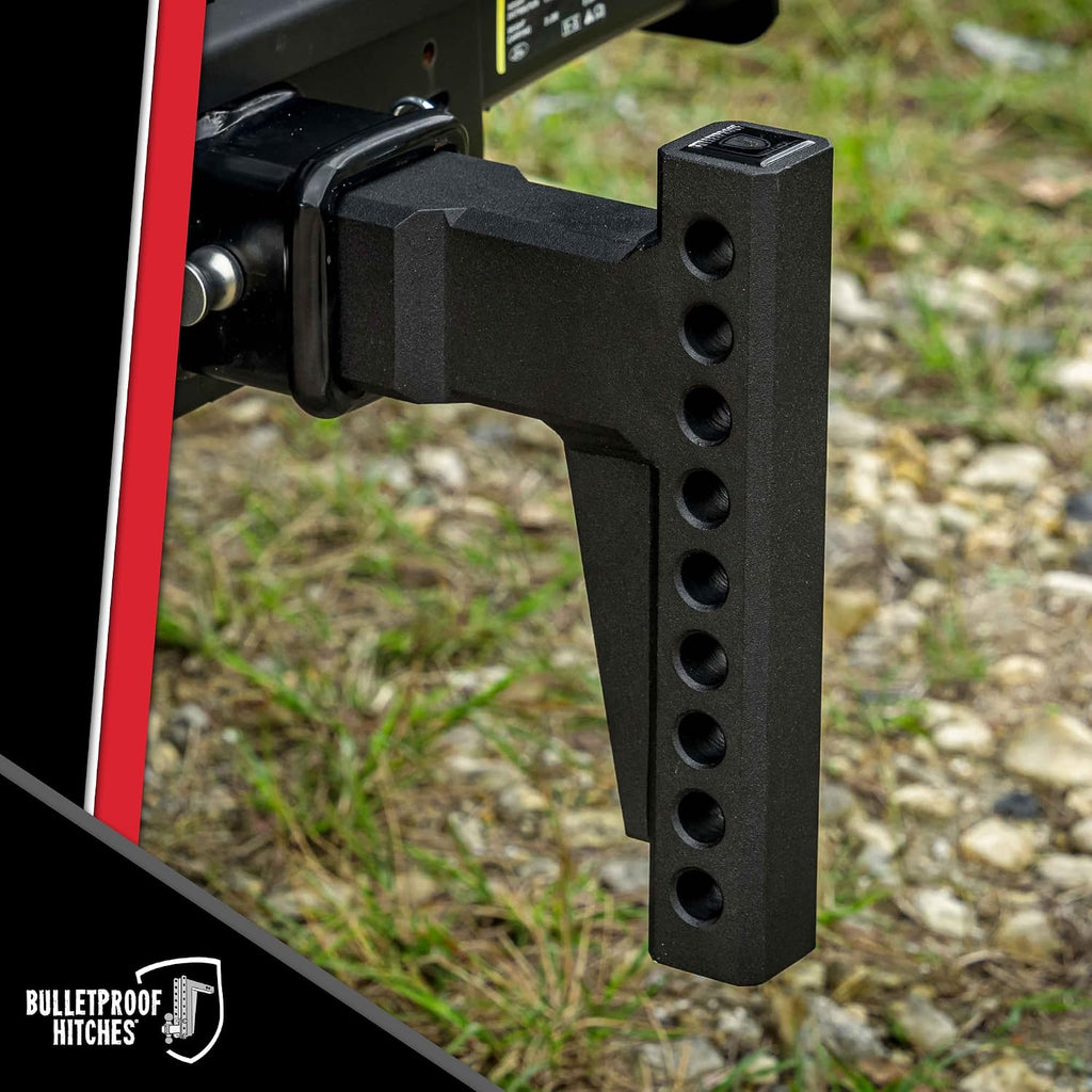 BulletProof Hitches - 2.5" Weight Distribution Shank Rated to 22,000 lbs - Weight Distribution Hitch Shank for 2.5" Receiver - Corrosion-Resistant, Black Powder Coat
