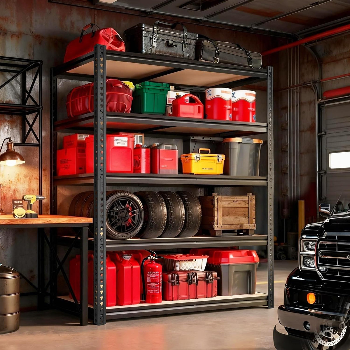garage racks for storage，5-tier adjustable garage shelving storage, view 9