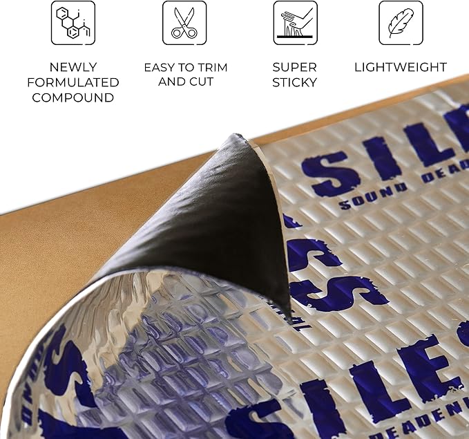 Siless 50 mil 52 sqft Car Sound Deadening mat