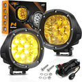 auxbeam 4 inch 90w led amber driving pods, main product view