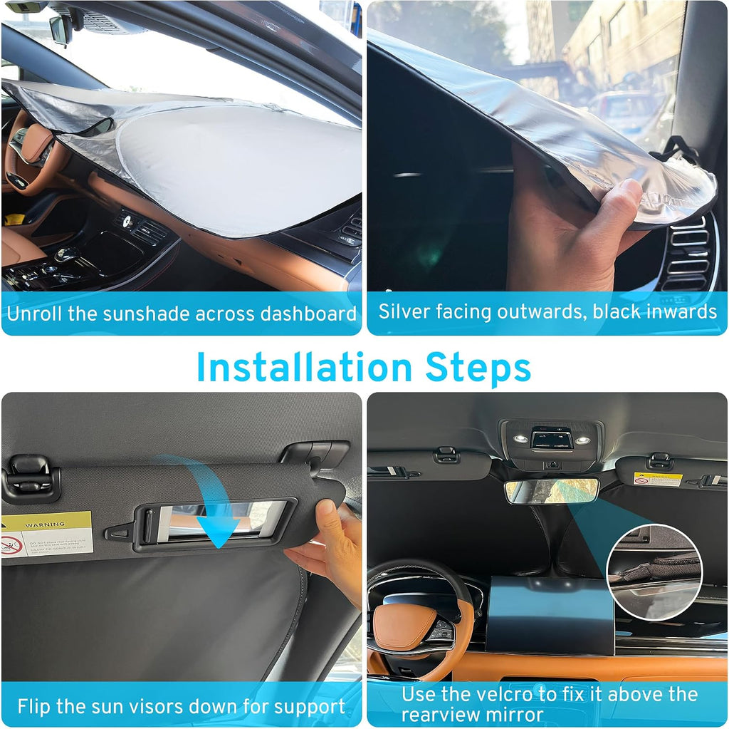 Car Windshield Sun Shade Sunshade Compatible with Subaru Outback 2026 2025 2024 2023-2020 Base Premium Limited Touring Sport SUV Accessories, Car Front Window Sun Shield Visor