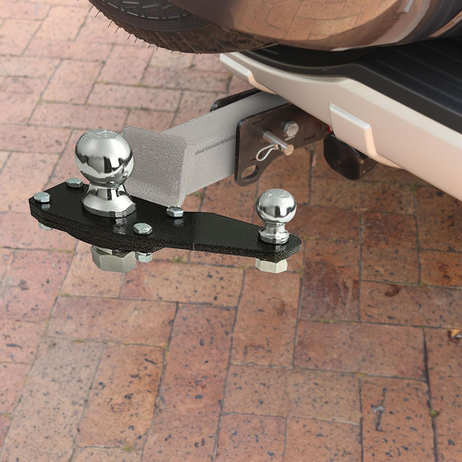 Eaz-Lift Powder Coated Steel Easy to Install Sway Control Left or Right Utility Ball Mount Adapter for 2 Inch Ball Mounts, Gray