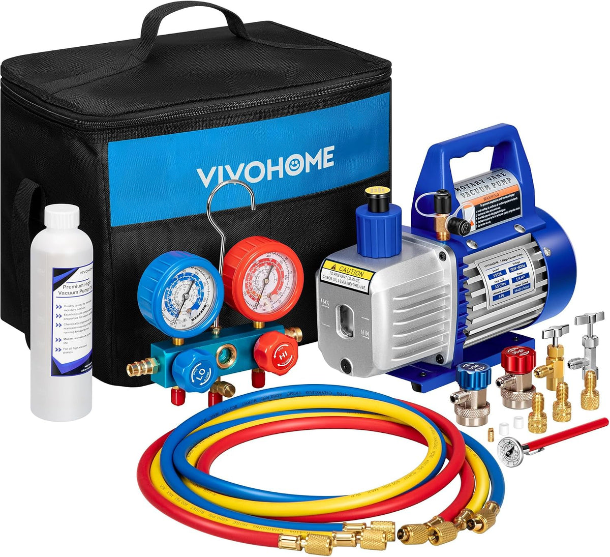 vivohome 110v 1/4 hp 3.5cfm single stage rotary, main product view