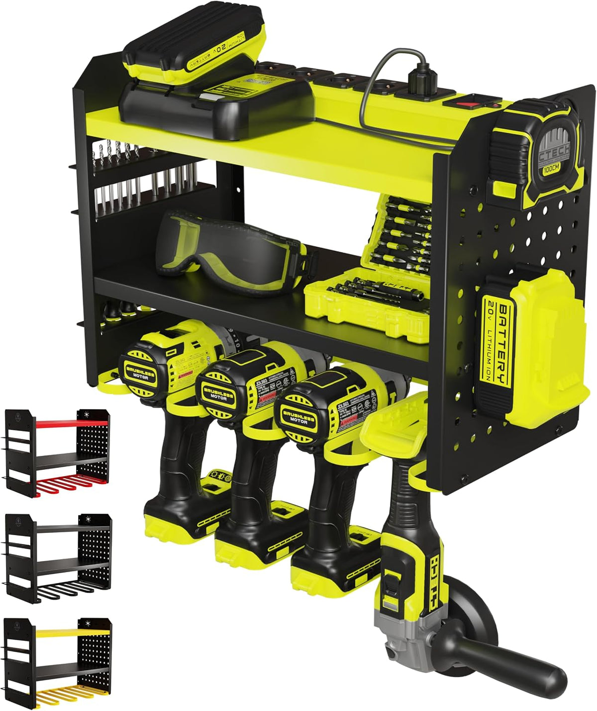 Heavy-Duty Metal Tool Storage Rack