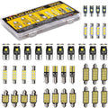 Spurtar 42PCS Interior Car Lights Superior Brightness White Dome Map Tail Cab Lights Bulb Kit Set T5 T10 28mm 31mm 36mm 41mm BA9S 6612F 194 LED Bulb for Trunk Cargo Door Courtesy License Plate Light