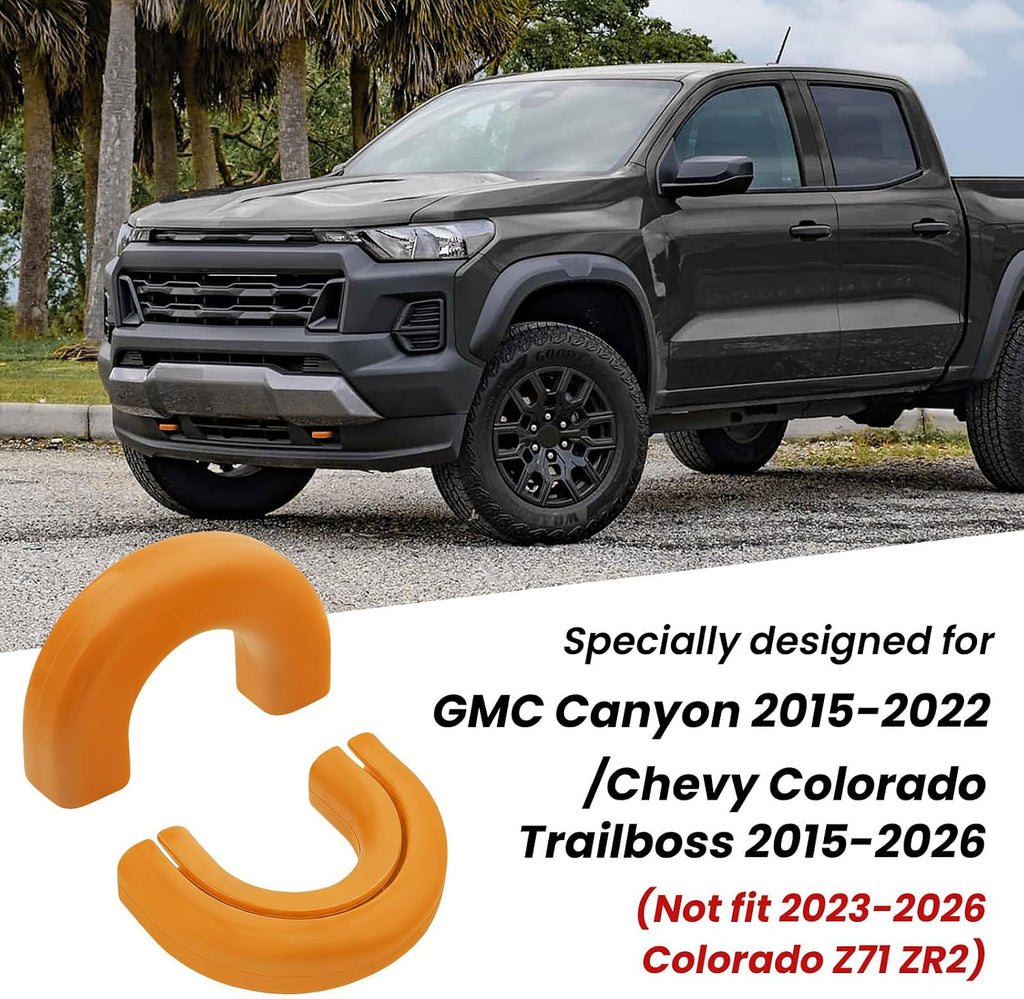 Tow Hooks Covers for Chevy Colorado Trailboss 2015-2026/GMC Canyon 2015-2022 (Not fit 2023-2026 Colorado Z71 ZR2) Compatible with Chevy Colorado/GMC Canyon Accessories (Orange)
