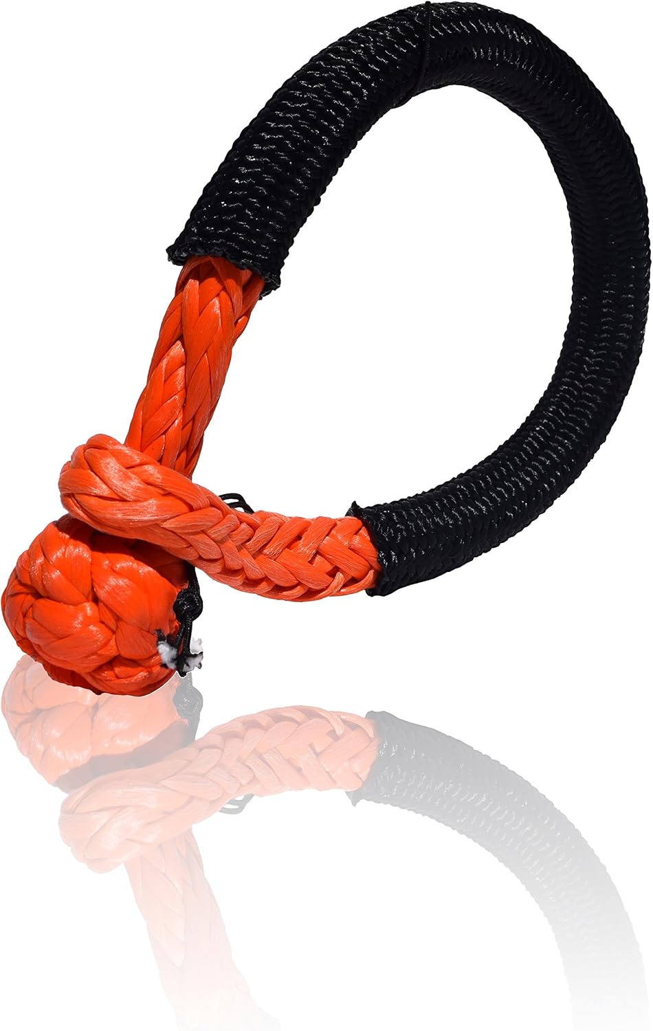 QIQU Synthetic Soft Shackle for Boating ATV UTV SUV 4X4 Truck Recovery Together with Recovery Rope 1 Pack (5/16'', Orange)